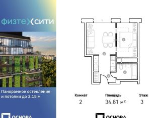 Продам 2-комнатную квартиру, 34.8 м2, Москва, СВАО, улица Фёдора Дубовицкого