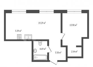 Продается 1-комнатная квартира, 51.4 м2, Тюмень, улица Тимофея Чаркова, 93, Ленинский округ