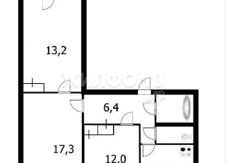 Продам 3-комнатную квартиру, 62 м2, Новосибирск, улица Кропоткина, 127, метро Маршала Покрышкина