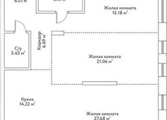 3-ком. квартира на продажу, 100.5 м2, Новосибирск, Дачное шоссе, 20Б, ЖК Флора и Фауна