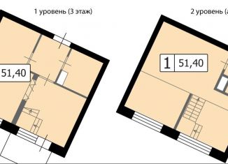 Продам 1-ком. квартиру, 51.4 м2, Ленинградская область, Вересковая улица, 4к1