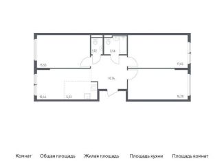 Продам 3-ком. квартиру, 80.5 м2, село Остафьево, жилой комплекс Остафьево, к20