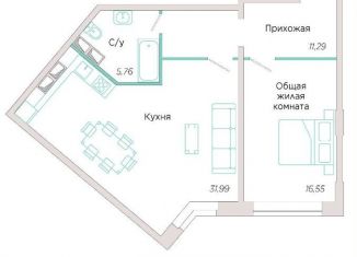 Продаю однокомнатную квартиру, 65.6 м2, Самарская область, Спортивная улица, 21