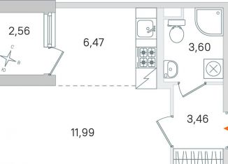 Продается квартира студия, 26.8 м2, Пушкин