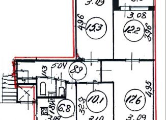 Продаю 4-ком. квартиру, 74.6 м2, Санкт-Петербург, улица Белы Куна, 15к1, Фрунзенский район