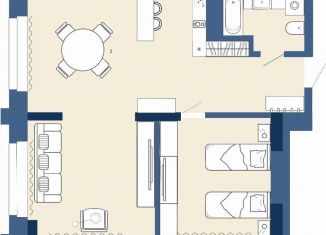 Продам 1-ком. квартиру, 55.8 м2, Новосибирская область