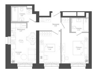 Продажа 2-ком. квартиры, 60.6 м2, Москва, САО