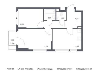 Продам 2-комнатную квартиру, 54 м2, Москва, жилой комплекс Остафьево, к20