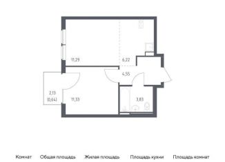 Продается 1-комнатная квартира, 37.9 м2, Москва, жилой комплекс Остафьево, к20