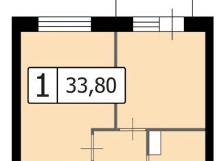 Продам 1-ком. квартиру, 33.8 м2, Ленинградская область, Вересковая улица, 4к1