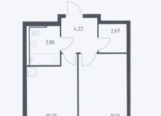 Продаю 1-ком. квартиру, 32.2 м2, село Лайково