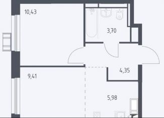 Продам 1-ком. квартиру, 33.9 м2, деревня Мисайлово, Пригородное шоссе, 18