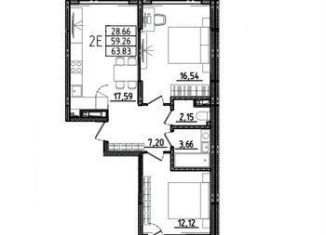 Продается 3-комнатная квартира, 63.8 м2, Пенза, Октябрьский район