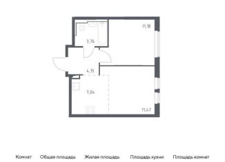 Продажа 1-комнатной квартиры, 37.6 м2, Москва, жилой комплекс Остафьево, к19