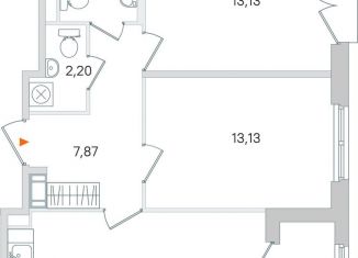 Продается 2-ком. квартира, 60.4 м2, Пушкин