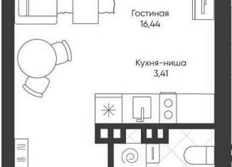 Продаю квартиру студию, 27.3 м2, Новосибирск, улица Королёва, 2, метро Маршала Покрышкина