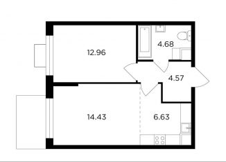 Продается 2-ком. квартира, 43.3 м2, Одинцово, ЖК Одинград квартал Семейный, микрорайон Клубничное Поле, 10