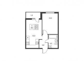 Продается 1-комнатная квартира, 37.3 м2, Ленинградская область