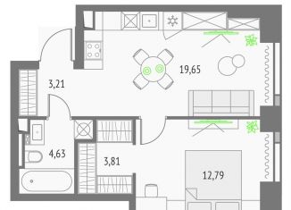 Продаю 1-ком. квартиру, 44.1 м2, Москва, метро Бутырская