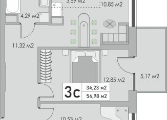 Продажа 3-ком. квартиры, 55 м2, Оренбургская область, жилой комплекс Металлист, 7