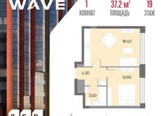 Продам однокомнатную квартиру, 37.2 м2, Москва, район Москворечье-Сабурово