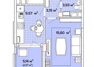 Продам 1-ком. квартиру, 38 м2, село Агой, Тепличная улица, 4к3