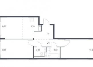 Продам 2-ком. квартиру, 60.1 м2, посёлок Мирный, улица Академика Северина, 14