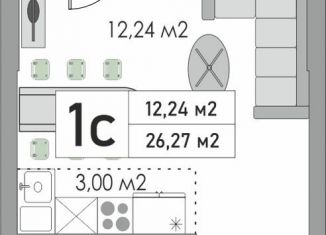 Продается однокомнатная квартира, 26.3 м2, Оренбург, жилой комплекс Металлист, 7