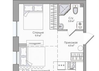 Продаю 2-комнатную квартиру, 33.5 м2, Карелия