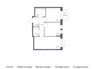 Продается 2-комнатная квартира, 51.8 м2, Ленинский городской округ, жилой комплекс Новое Видное, 15