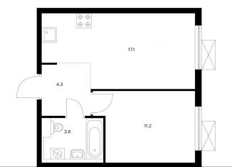 Продается 1-ком. квартира, 36.4 м2, Москва, метро Братиславская