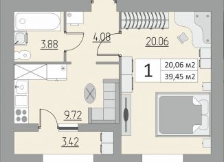 Продается однокомнатная квартира, 39.5 м2, Оренбургская область