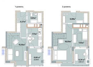 Продам 3-комнатную квартиру, 73.2 м2, Краснодарский край, Тепличная улица, 4к3