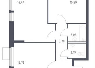 Двухкомнатная квартира на продажу, 55.5 м2, посёлок Жилино-1, 2-й квартал, 1к3