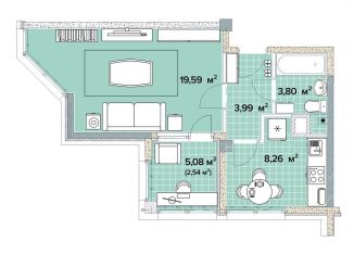 Продажа 1-комнатной квартиры, 40.1 м2, село Агой, Тепличная улица, 4к2