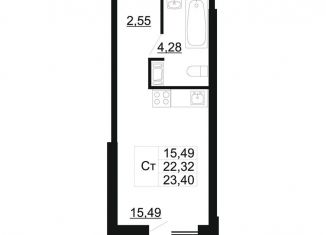Квартира на продажу студия, 23.4 м2, городской посёлок имени Свердлова