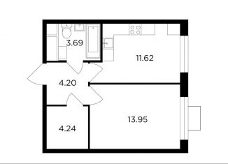 Продам 1-ком. квартиру, 37.7 м2, Московская область, жилой комплекс Одинград квартал Семейный, 5