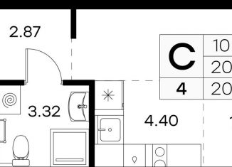 Продается квартира студия, 20.8 м2, Ленинградская область