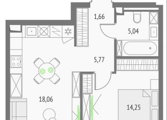 Продаю 1-комнатную квартиру, 44.8 м2, Москва, метро Бутырская