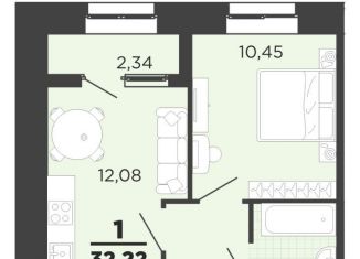 Продам 1-комнатную квартиру, 32.2 м2, Рязанская область