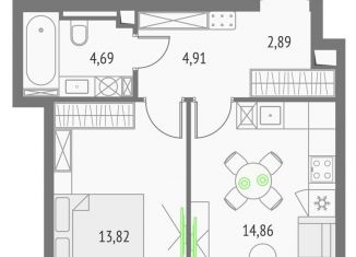 1-ком. квартира на продажу, 41.2 м2, Москва, СВАО