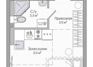 1-комнатная квартира на продажу, 20.5 м2, Карелия