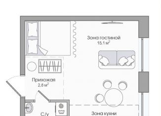 Продам 1-комнатную квартиру, 26.5 м2, Карелия