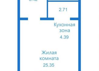 Продаю квартиру студию, 39 м2, Новосибирск, улица В. Высоцкого, 171/7, Октябрьский район