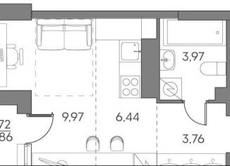 Продам квартиру студию, 25 м2, Москва, метро Стахановская, Рязанский проспект, 2с27