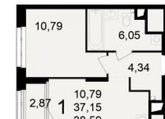 Продается 1-комнатная квартира, 39.6 м2, Рязанская область