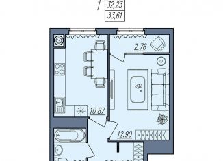 Продам 1-ком. квартиру, 33.6 м2, Волгоград, Тракторозаводский район