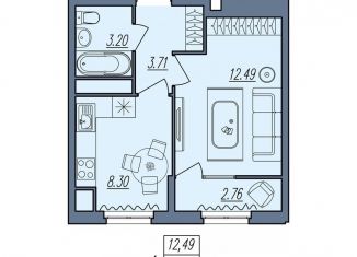 1-ком. квартира на продажу, 29.1 м2, Волгоград, Тракторозаводский район