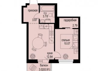 Продается 1-ком. квартира, 34.3 м2, Ленинградская область