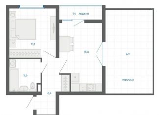 1-ком. квартира на продажу, 49 м2, Екатеринбург, улица Академика Парина, 12/6